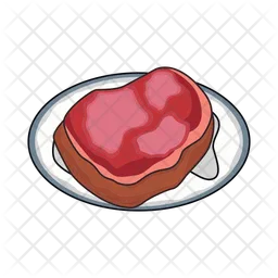 Beef in plate  Icon
