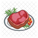 Beef in plate  Symbol