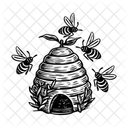 Beehive Swarm Nature Icon