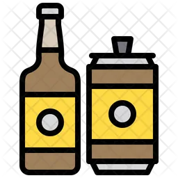 Beer Bottle And Can  Icon