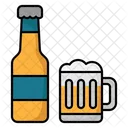 Beer Bottle And Mug  Icon