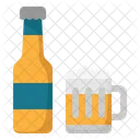 Beer Bottle And Mug  Icon