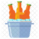 Beer Bucket Champagne Bottles Icon
