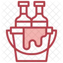 Bucket Beer Bottles Icon