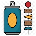 Beer Can And Bbq Food  Icon