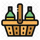 Beer Crate Beer Picnic Basket Icon