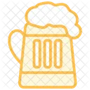 Beer Mug Duotone Line Icon Icon