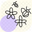 Bees on flowers  Icon