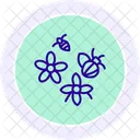 Bees on flowers  Icon