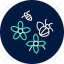 Bees on flowers  Icon