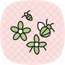 Bees on flowers  Icon