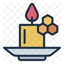 Beeswax Candle Honey Icon