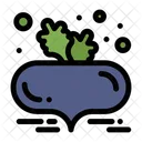 Beet With Leaves  Icon