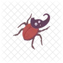 Beetle Rhinoceros Vector Icon