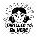 Begeisterter Charakter Aufgeregt Sarkastisch Symbol