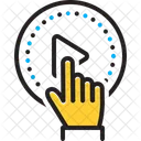 Beginnen Aktion Schaltflache Symbol