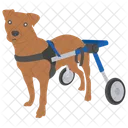 Behinderter Hund Hund Adaptives Haustier Symbol