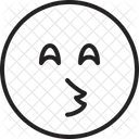 Beijando O Rosto Com Olhos Sorridentes Ícone
