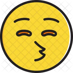 Beijando o rosto com os olhos fechados Emoji Ícone