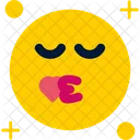 Beijo Beijo Emojiemoticon Rosto Fofo Expressao Feliz Emoji Emocao Humor Sorriso Rir Amor Triste Zangado Ícone