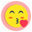 Beijar Emoji Emoticon Sorridente Icon