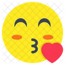 Beijar Emoji Emoticon Sorridente Icon