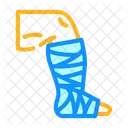Bein Gips Bruch Symbol