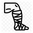 Bein Gips Bruch Symbol