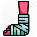 Beinverletzung Gebrochen Bein Symbol