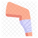 Beinverletzung Verband Beinschaden Symbol