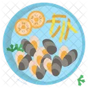 벨기에 홍합과 감자 튀김  아이콘