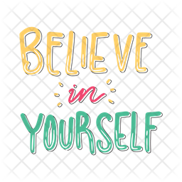 Believe in yourself Icon - Download in Sticker Style