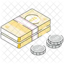 Belize Dollar Paper Currency Banknote Icon