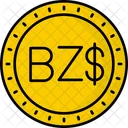 Belize Dollar Coin Money Icon