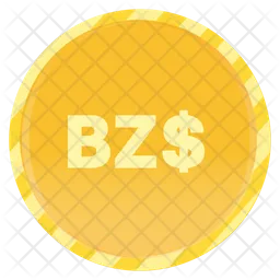 Belize Dollar Coin  Icon