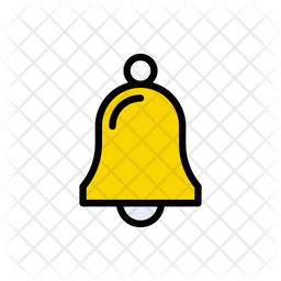 Bell Icon - Download in Colored Outline Style