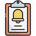 Clipboard Bell Notification Icon