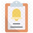 Bell Clipboard  Icon
