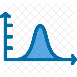 Bell Curve On Graph  Icon