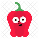 Character Bell Pepper Happy Icon