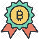 Bitcoin Belohnung Auszeichnung Symbol