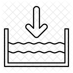 Below Icon - Download in Line Style