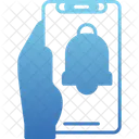 Benachrichtigung Hand Halten Telefon Alarm Icon