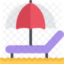 Beach Bench Chaise Icon