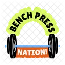 Bench Press Barbell Workout Icon