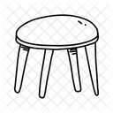 Bench without backrest  Icon