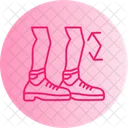 Bending Shoe Tap Flexibility Icon