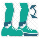 Bending Shoe Tap Flexibility Icon