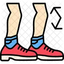 Bending Shoe Tap Flexibility Icon