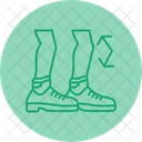 Bending Shoe Tap Flexibility Icon